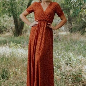 Baltic born Venice lace maxi dress, size small